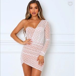 White Fox Polka Dot Dress